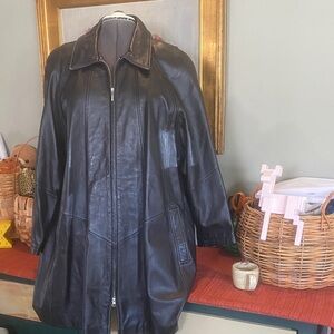 Vintage Wilson’s Leather Jacket Pelle Studio Black Zipper Size 2XL